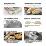 Double-Head Dumpling Maker Mold – Press Two Dumplings at Once (Brown Box)
