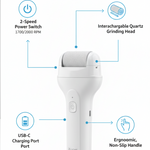 Portable Electric Foot File – Rechargeable Callus Remover & Pedicure Tool Smooth Feet