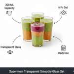 Supermom Transparent Smoothy Glass Set (Approx 300ML / 6 Pc)
