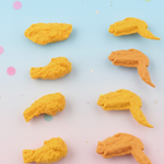 Cute Chicken Wing & Leg Erasers for Kids & Students (8 Pc Set)