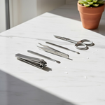 Mini Nail Clipper Set With Plastic Storage Case, (4 Pc Set)