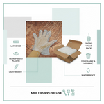 Large Disposable Gloves (100 Pcs): Clear Plastic, Multipurpose