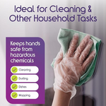 Large Disposable Gloves (100 Pcs): Clear Plastic, Multipurpose