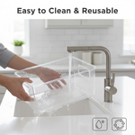 Plastic Refrigerator Organizer Bins, 1 Stackable Fridge Organizers with Handle, Clear Organizing Food Fruit Vegetables Pantry Storage Bins for Freezer kitchen Cabinet Organization and Storage (1 Pc Mix Color)