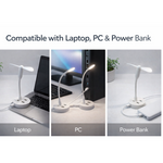 Portable Mini USB Fan, USB Ligh & USB 3 HUB / Port Combo