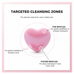 Heart-Shaped Silicone Face Wash Brush – Facial Cleansing Scrubber for Women