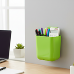 2-Section Multipurpose Wall Holder – Mobile, Remote & Makeup Brush Storage (1 Pc)