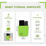 2-Section Multipurpose Wall Holder – Mobile, Remote & Makeup Brush Storage (1 Pc)