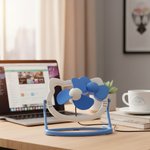 USB Mini Fan: Cute, Quiet & Portable Desk Buddy (Battery Not Included)
