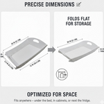 Foldable Plastic Serving Tray - Portable with Handle for Kitchen & Dining (1pc)