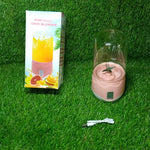 Mini handheld blender for quick smoothies.