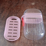 Multipurpose Plastic Soap Dish with Transparent Dust-Proof Lid, Sabudani (1 Pc)