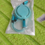 3 in 1 Retractable Charger Charging Cable (1 Pc / Mix Color)