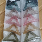 Triangle Shape Mix Color Plastic Hair Claw Clip – 12 Pc Durable Grip Women and Girls