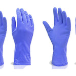 Set of 2 blue rubber hand gloves