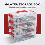 4-Layer Transparent Multipurpose Plastic Storage Box