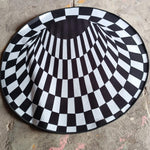 3D Space Round Carpet, Floor Mat Non-Woven Doormat (1 Pc / 78 Cm)