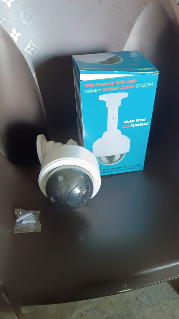 Fake / Dummy Camera CCTV, with Flashing Red LED Light (1 Pc / Battery ...