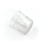 Set of 6 stylish transparent glasses with tray.