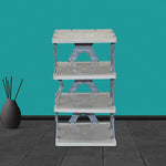 Foldable Shoe Rack (1 Pc, 4 Layers): Space-Saving, Entryway Storage