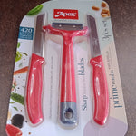 Apex 3-Piece Stainless Steel Kitchen Knife and Peeler Set