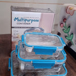 Multipurpose Plastic Containers / Lunch Boxes (3 Pcs Set / 1500, 750, 350 ML Approx)