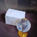 World Map with Golden Stand