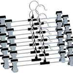 Hangers with adjustable clips
