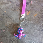 Cute Cartoon Unicorn Keychain with Silicone Strap (1 Pc / Mix design)