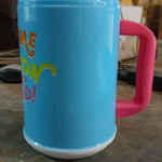 Insulated Mug with Lid Handle Flexible Straw with Cap (709 ML)