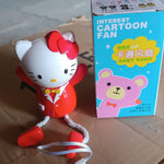 USB Cartoon Character Mini Table Fan for Kids (1 Pc)