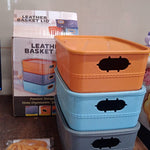 3-Piece Plastic Multipurpose Storage Basket Bin Set with Handle (3 Pcs Set)