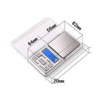 Compact digital scale, 200g weighing capacity.