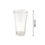 Set of 6 clear juice glasses
