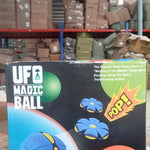 Football style flat throw disc with LED lights