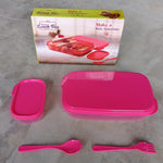 Compact lunch box perfect for on-the-go meals.
