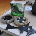 Disk Lights Slate – Heavy Duty Outdoor Solar Pathway Lights – 4 LED (2 Pc)