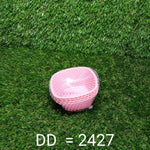Set of 4 square bowls, made of durable plastic.