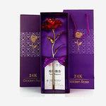 Gold red rose with packaging