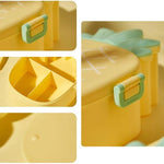 Portable lunch box with pineapple design, great for school