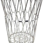Foldable stainless steel fruit basket for kitchen use