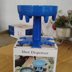 6-Way Plastic Shot Glass Dispenser with Holder Stand (1 Pc)