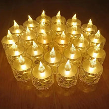 Flameless Acrylic LED Tealight Candles for Festival Decor (24 Pc)