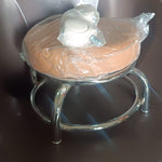 Heavy Duty Steel Base Round Rolling Stool with Wheels Pedicure Stool (1 pc)