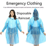 Unisex raincoat with hood, waterproof and long