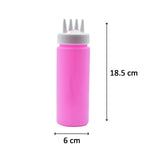 Side view of the bottles with three nozzles, emphasizing their design for easy use and refill