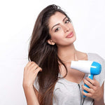 Lightweight foldable hair dryer with 2 speeds.