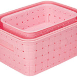 Sky blue smart baskets for easy storage.