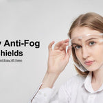 Side view of face shield showing lightweight and comfortable design