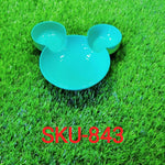 Divided Mickey-shaped plate for snacks